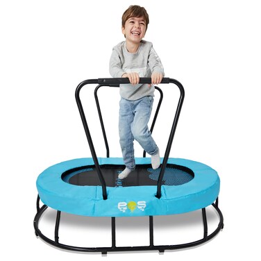 SkyBound Kids Trampoline with Handle  Mini Trampoline for Kids with ADHD Autism  Sensory Needs  Sensory Toys for Autistic Children  Toddler Trampoline IndoorTwo Handles for Balance and Security