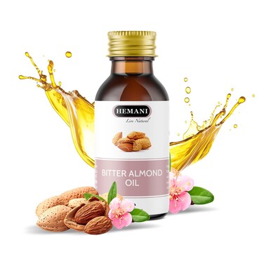 Hemani Bitter Almond Oil 30mL  Natures Gift for Glowing Skin Hair  Nails Soothing Aromatherapy for Mind  Body 100 Pure  Natural Bitter Almond  Aceite de Almendra Amarga