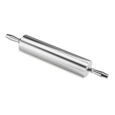 New Star Foodservice 37517 Extra Heavy Duty Restaurant Aluminum Rolling Pin 15 Silver
