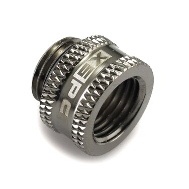 XSPC G14 10mm Male to Female Fitting V2 Black Chrome