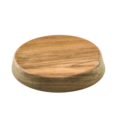 Whitecap Industries 60476 Canted Teak Winch Pad  612 Top Diameter 15 Anglebeigebrown