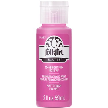 FolkArt Acrylic Paint in Assorted Colors 2 oz 2546 Bright Pink