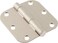 The Hillman Group 853472 3 Residential Door Hinge  58 Round Corner  Removable Pin  Full Mortise  Satin Nickel 1Pack