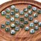 Shalinindia Games Solitaire Board In Wood With Glass Marbles