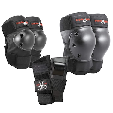 Triple Eight Saver Series Pad Set with Kneesavers Elbowsavers and Wristsavers Junior Black