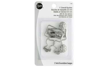 Dritz 765 Overall Buckles with NoSew Buttons for 1Inch Nickle 2Count  23924