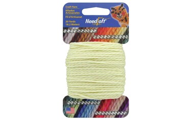 Needloft Craft Yarn 20Yard Eggshell