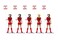 Carrera 21123 Set of Grid Ladies Realistic Scenery Accessory for Slot Car Race Track Red