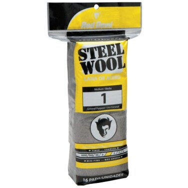 Red Devil 0314 Steel Wool 1 Medium Pack of 16Gray