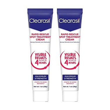 Clearasil Ultra Rapid Action Vanishing Acne Treatment Cream 1 oz Pack of 2