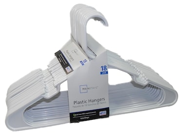Mainstay 18Pack Standard Plastic Hangers White 1 Pack