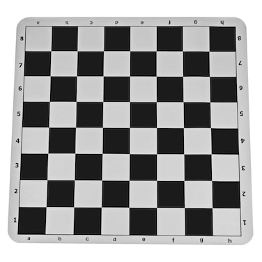 The Original 100 Silicone Tournament Chess Mat  20 Inch Board Black  by WE Games