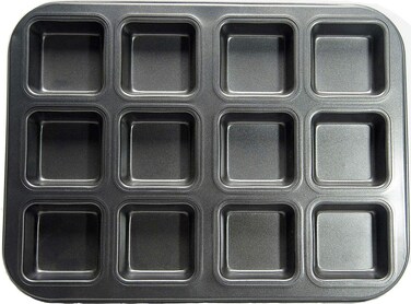 PDTXCLS Brownie Cake Pan 12CavityMini Loaf PanNonStick Carbon Steel Baking Bread Pan Baking Tray Bakeware for Oven Baking