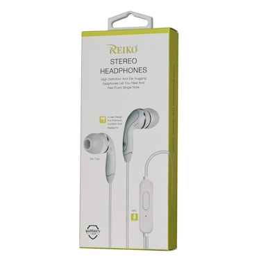 Reiko 35mm Stereo Headset with Mic  Retail Packaging  Black