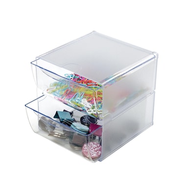 Deflecto Stackable Cube Organizer