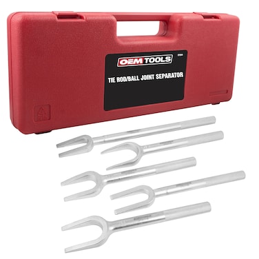 OEMTOOLS 27201 Tie RodBall Joint Separator Set 5 Piece Replace Tie Rod Separate Ball Joints and Pitman Arms Pickle Fork Ball Joint Removal Tool