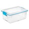 Sterilite Gasket Box Stackable Storage Bin with Latching Lid 12 Quart 6 Pack