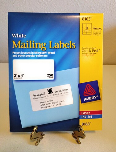 Avery 8163 TrueBlock Shipping Labels Inkjet 2 x 4 White 250Pack