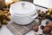 STAUB Cast Iron Dutch Oven 4qt Round Cocotte Made in France Serves 34 White