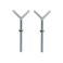 Hauck YSpindle Baby Gate Railings Accessory for Hauck Open N Stop Safety Gates No Screw Pressure Fit Without Drilling 2 Piece Set  White