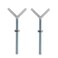 Hauck YSpindle Baby Gate Railings Accessory for Hauck Open N Stop Safety Gates No Screw Pressure Fit Without Drilling 2 Piece Set  White