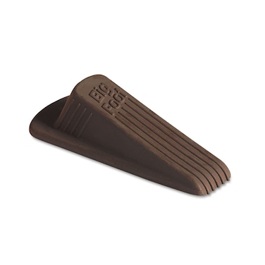 Master Caster Big Foot Doorstop No Slip Rubber Wedge 225w X 475d X 125h Brown 2pack