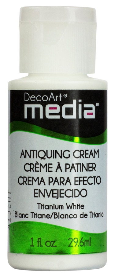 Deco Art Media Antiquing Cream 1Ounce Titanium White