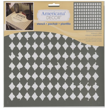 Deco Art Americana Decor Stencil Distressed Harlequin