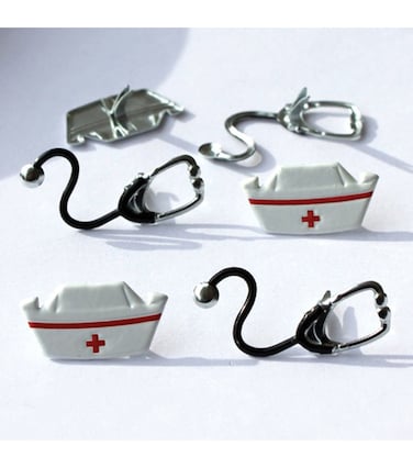 Eyelet Outlet Shape Brads 12PkgNurse MultiColour