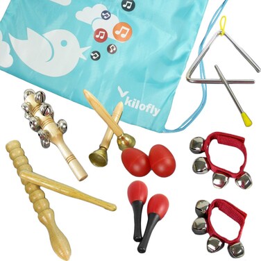 KF baby kilofly Kids Mini Band Musical Instruments Rhythm Toys Value Pack Set of 11