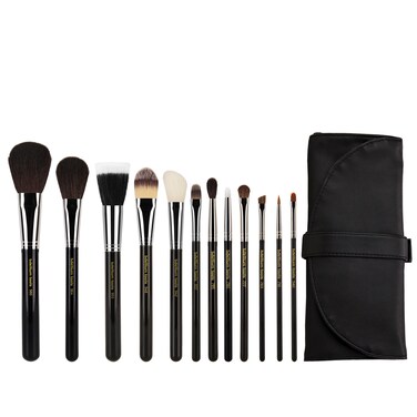 Bdellium Tools Professional Makeup Brush Maestro Series  Complete 12pc Brush Set with RollUp Pouch