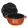 STAUB Cast Iron 35 Qt Pumpkin Dutch Oven Cocotte Burnt Orange Made in France