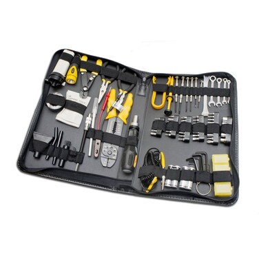 100 Piece Computer Technician Tool Kit for Repairing Wiring Cleaning and Testing