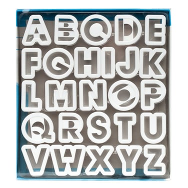 Ateco Alphabet Cookie Cutter SetWhite 2Inches