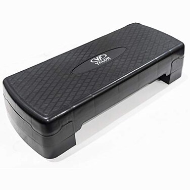 Valor Fitness Aerobic Step Platform  27 Width Adjustable Exercise Risers NonSlip Step  46 Risers Max Weight 500lbs Home Gym Workout Equipment