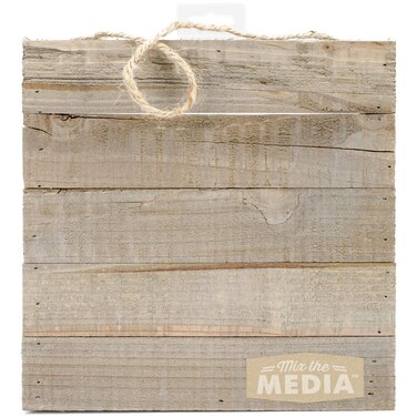 Hampton Art JB0431 Mix The Media Wooden Plank Plaque 10 by 10Inch