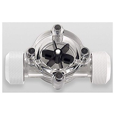 Bitspower G14 Flow Indicator Clear Main Body Black Blade Deluxe White