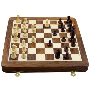 RoyaltyRoute Magnetic Folding Chess Set Professional Tournament Board Game  Christmas Gifts for Kids  Adults 10 Inches