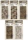 Tim Holtz  Stencils Set 2  Five Item Bundle  Scribbles Splotches Bricked Crackle and Typo