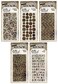 Tim Holtz  Stencils Set 2  Five Item Bundle  Scribbles Splotches Bricked Crackle and Typo