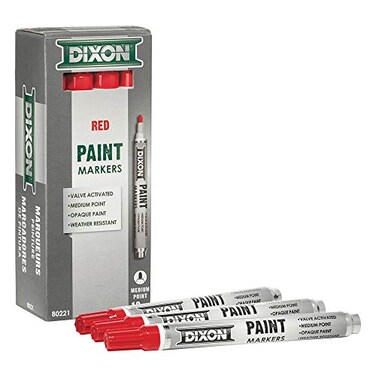 Dixon Paint Markers Medium Tip Box of 12 Red 80221
