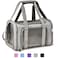 Henkelion Cat Dog Carrier for Small Medium Cats Puppies up to 15 Lbs TSA Airline Approved Carrier Soft Sided Collapsible Travel Puppy Carrier  Grey
