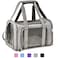 Henkelion Cat Dog Carrier for Small Medium Cats Puppies up to 15 Lbs TSA Airline Approved Carrier Soft Sided Collapsible Travel Puppy Carrier  Grey