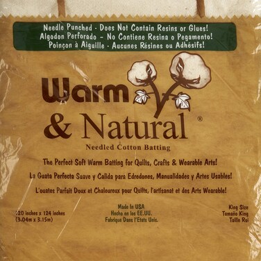 Warm  Natural Cotton Batting King Size