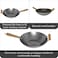 IMUSA 14in Carbon Steel Wok with Wood Handles