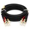 Choseal HiFi OCC Single Crystal Copper Speaker Cable Y Plug Compatible StereoSpeakerAmplifier82ft  25m
