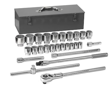 GEARWRENCH 27 Pc 34 Drive 12 Pt Standard Mechanics Tool Set SAE  80880