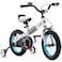RoyalBaby Button Boys Girls Kids Bike Bicycles with Training Wheels Child Bicycle 14 Inch WhiteBlue