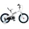RoyalBaby Button Boys Girls Kids Bike Bicycles with Training Wheels Child Bicycle 14 Inch WhiteBlue