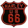 HarleyDavidson Route 66 Embossed Steel Street Sign